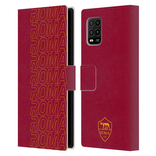 AS Roma Crest Graphics Echo Leather Book Wallet Case Cover For Xiaomi Mi 10 Lite 5G