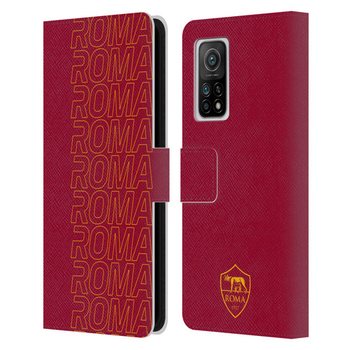 AS Roma Crest Graphics Echo Leather Book Wallet Case Cover For Xiaomi Mi 10T 5G