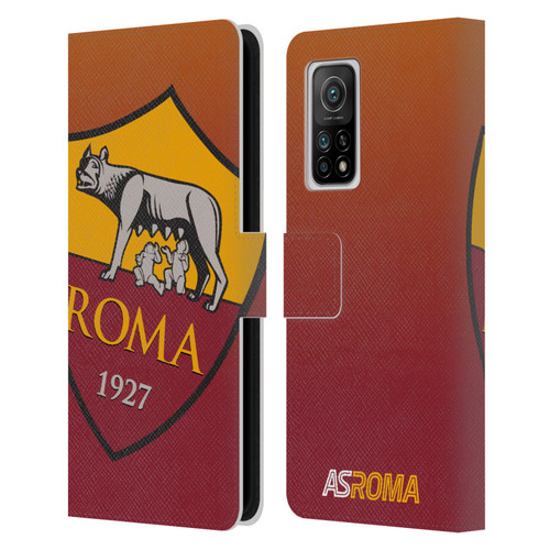 AS Roma Crest Graphics Gradient Leather Book Wallet Case Cover For Xiaomi Mi 10T 5G