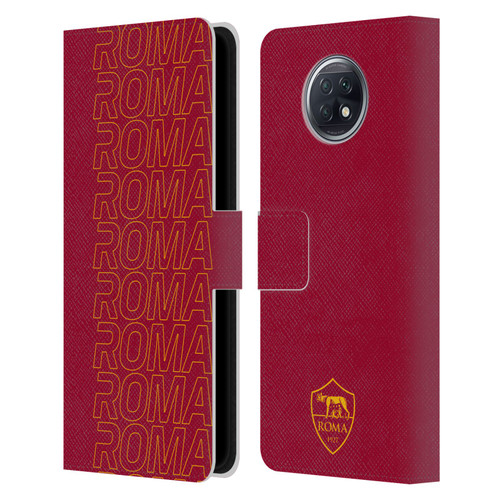 AS Roma Crest Graphics Echo Leather Book Wallet Case Cover For Xiaomi Redmi Note 9T 5G