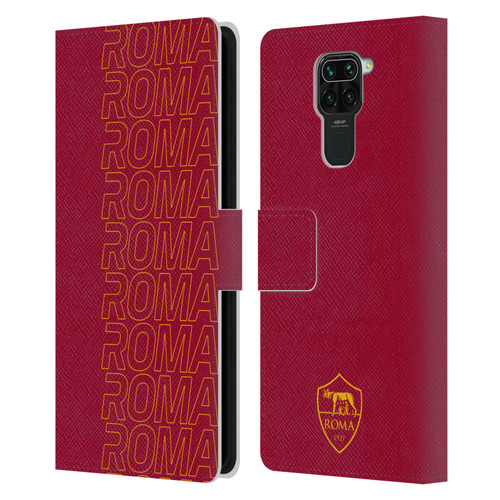 AS Roma Crest Graphics Echo Leather Book Wallet Case Cover For Xiaomi Redmi Note 9 / Redmi 10X 4G