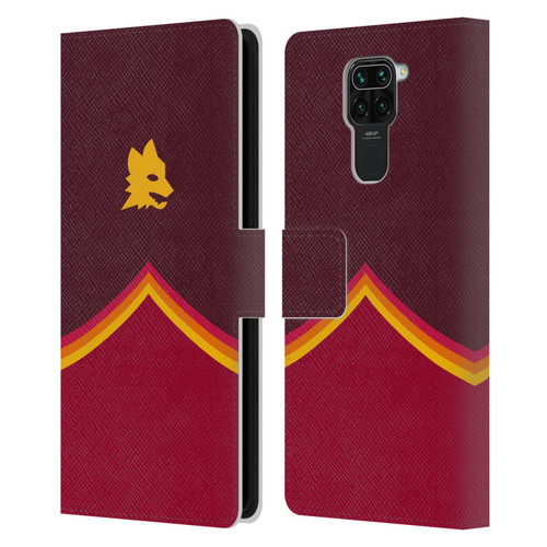 AS Roma Crest Graphics Wolf Leather Book Wallet Case Cover For Xiaomi Redmi Note 9 / Redmi 10X 4G