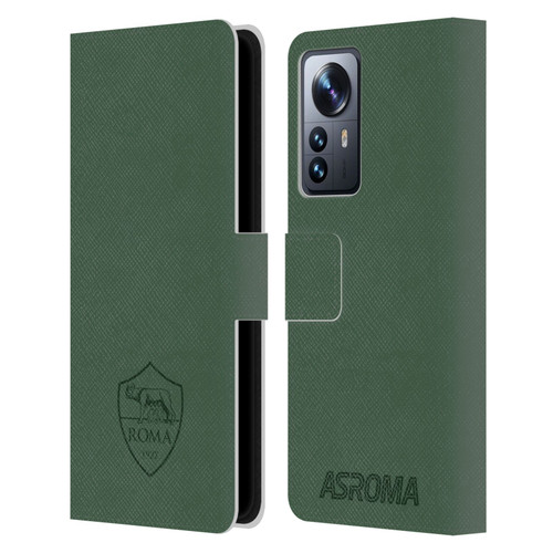 AS Roma Crest Graphics Full Colour Green Leather Book Wallet Case Cover For Xiaomi 12 Pro