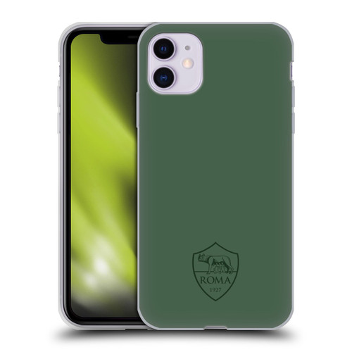 AS Roma Crest Graphics Full Colour Green Soft Gel Case for Apple iPhone 11