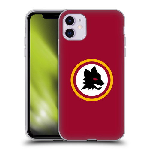 AS Roma Crest Graphics Wolf Circle Soft Gel Case for Apple iPhone 11