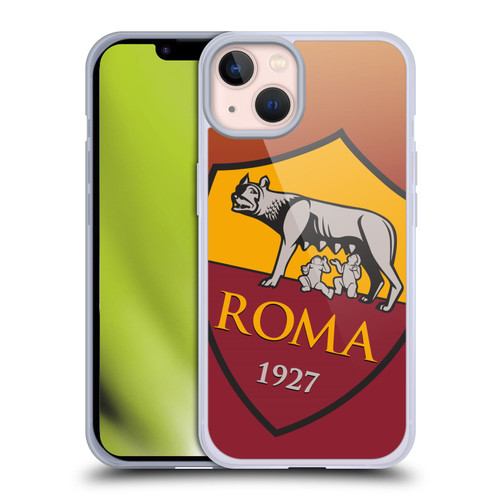 AS Roma Crest Graphics Gradient Soft Gel Case for Apple iPhone 13