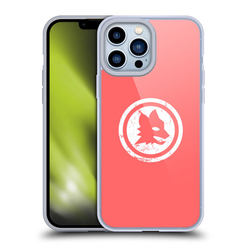 AS Roma Crest Graphics Pink Distressed Soft Gel Case for Apple iPhone 13 Pro Max