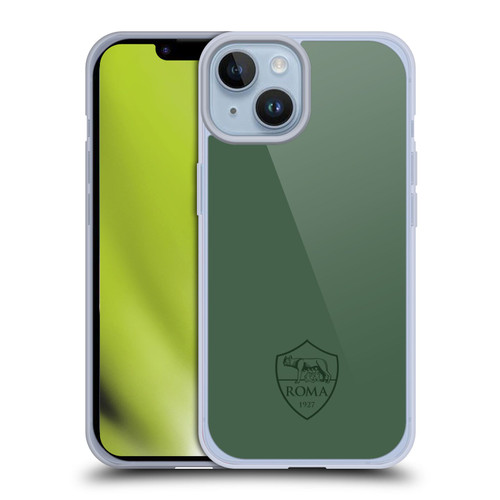 AS Roma Crest Graphics Full Colour Green Soft Gel Case for Apple iPhone 14