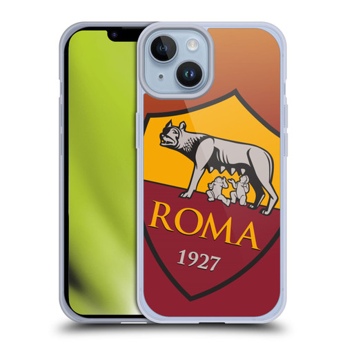 AS Roma Crest Graphics Gradient Soft Gel Case for Apple iPhone 14