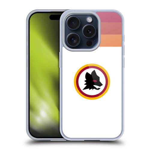 AS Roma Crest Graphics Wolf Retro Heritage Soft Gel Case for Apple iPhone 15 Pro