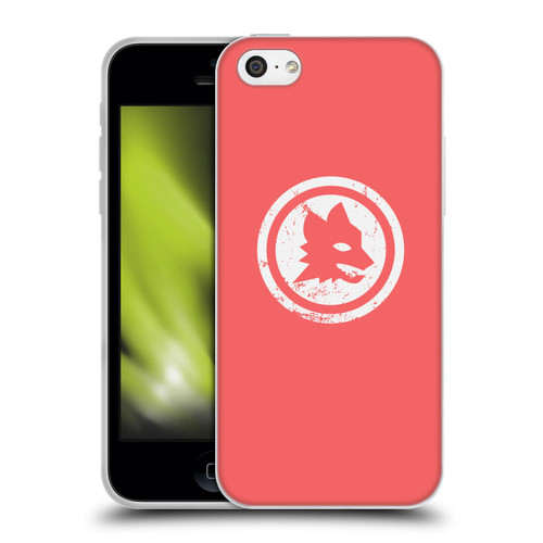AS Roma Crest Graphics Pink Distressed Soft Gel Case for Apple iPhone 5c