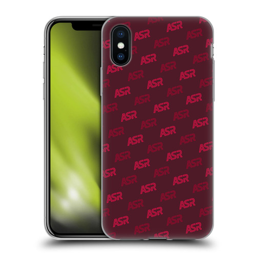 AS Roma Crest Graphics Wordmark Pattern Soft Gel Case for Apple iPhone X / iPhone XS