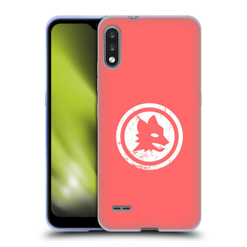 AS Roma Crest Graphics Pink Distressed Soft Gel Case for LG K22