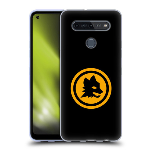 AS Roma Crest Graphics Black And Gold Soft Gel Case for LG K51S