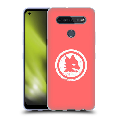 AS Roma Crest Graphics Pink Distressed Soft Gel Case for LG K51S