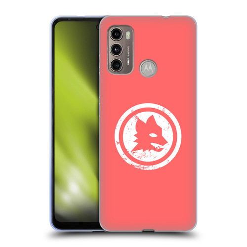 AS Roma Crest Graphics Pink Distressed Soft Gel Case for Motorola Moto G60 / Moto G40 Fusion