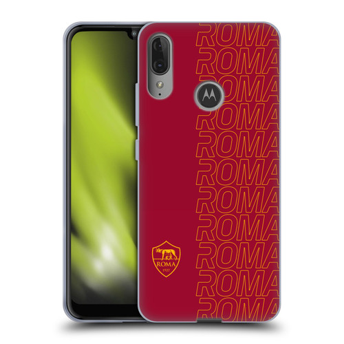 AS Roma Crest Graphics Echo Soft Gel Case for Motorola Moto E6 Plus