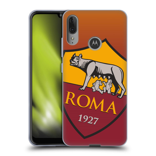 AS Roma Crest Graphics Gradient Soft Gel Case for Motorola Moto E6 Plus