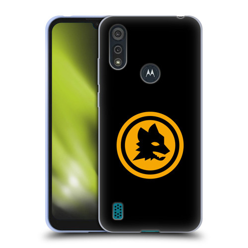 AS Roma Crest Graphics Black And Gold Soft Gel Case for Motorola Moto E6s (2020)