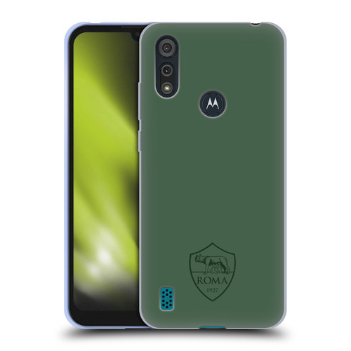 AS Roma Crest Graphics Full Colour Green Soft Gel Case for Motorola Moto E6s (2020)