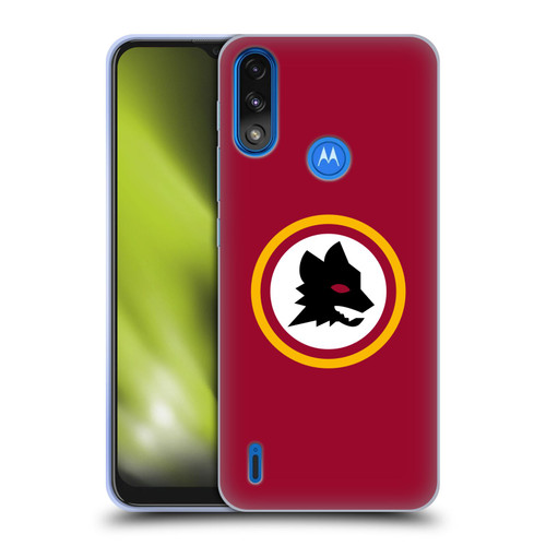 AS Roma Crest Graphics Wolf Circle Soft Gel Case for Motorola Moto E7 Power / Moto E7i Power