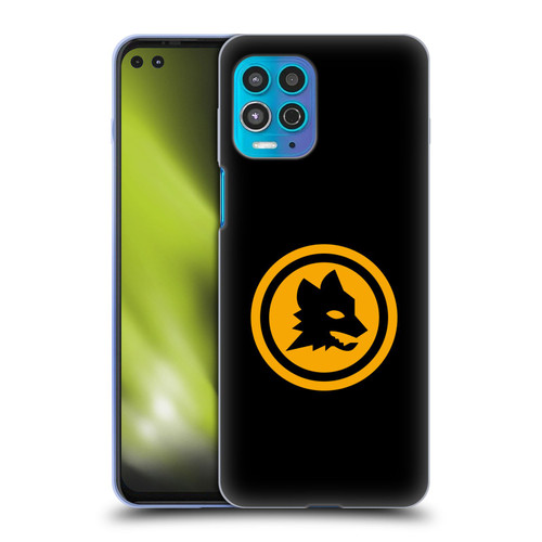 AS Roma Crest Graphics Black And Gold Soft Gel Case for Motorola Moto G100