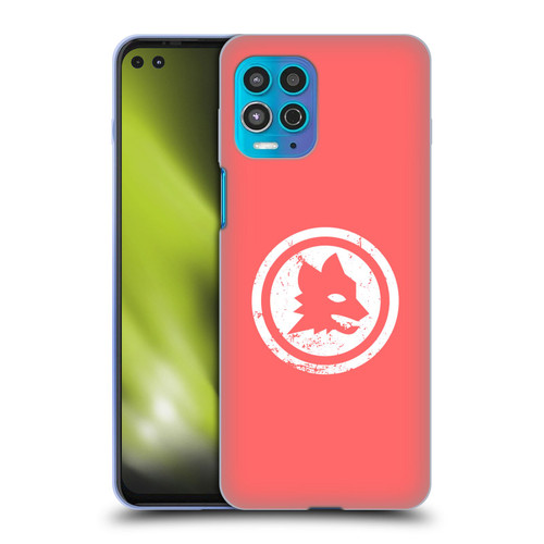 AS Roma Crest Graphics Pink Distressed Soft Gel Case for Motorola Moto G100