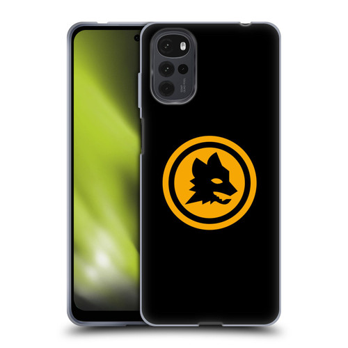 AS Roma Crest Graphics Black And Gold Soft Gel Case for Motorola Moto G22