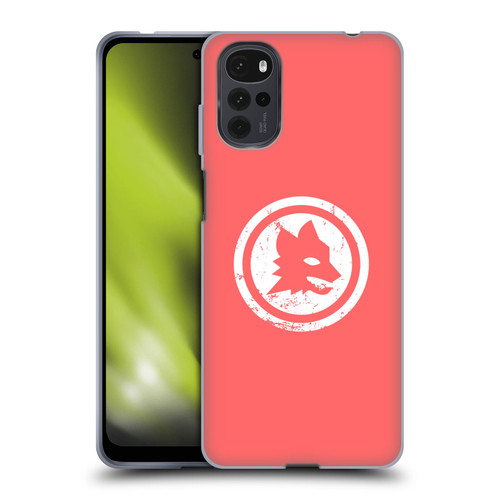 AS Roma Crest Graphics Pink Distressed Soft Gel Case for Motorola Moto G22