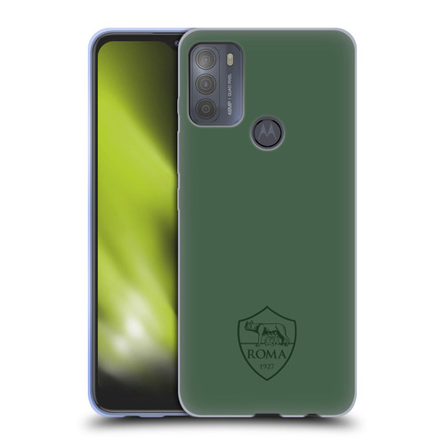 AS Roma Crest Graphics Full Colour Green Soft Gel Case for Motorola Moto G50