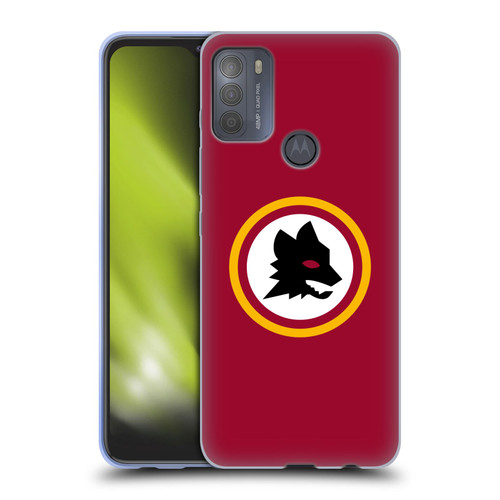 AS Roma Crest Graphics Wolf Circle Soft Gel Case for Motorola Moto G50
