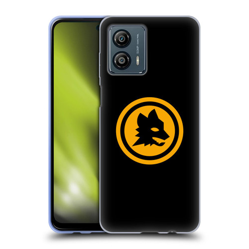 AS Roma Crest Graphics Black And Gold Soft Gel Case for Motorola Moto G53 5G