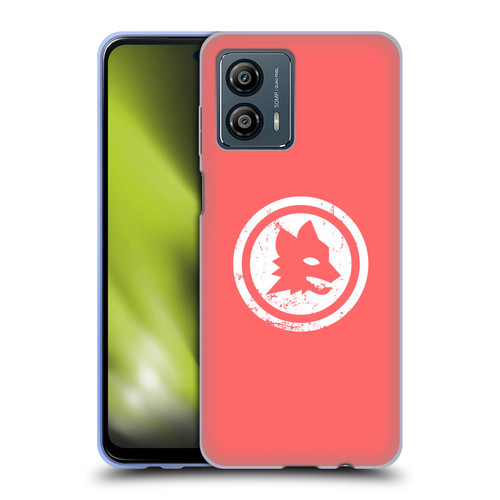 AS Roma Crest Graphics Pink Distressed Soft Gel Case for Motorola Moto G53 5G