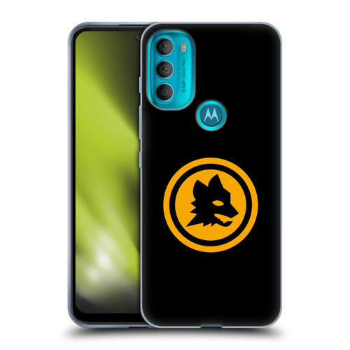 AS Roma Crest Graphics Black And Gold Soft Gel Case for Motorola Moto G71 5G