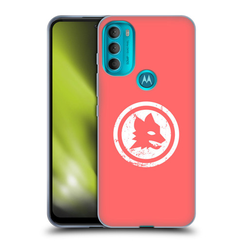 AS Roma Crest Graphics Pink Distressed Soft Gel Case for Motorola Moto G71 5G