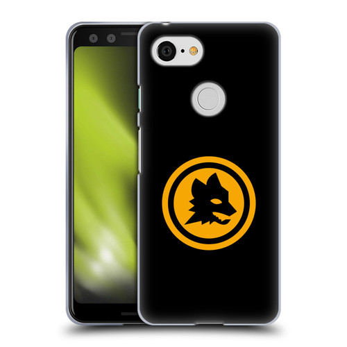 AS Roma Crest Graphics Black And Gold Soft Gel Case for Google Pixel 3