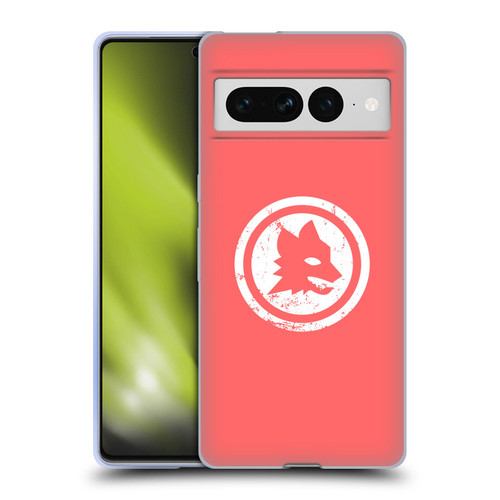 AS Roma Crest Graphics Pink Distressed Soft Gel Case for Google Pixel 7 Pro