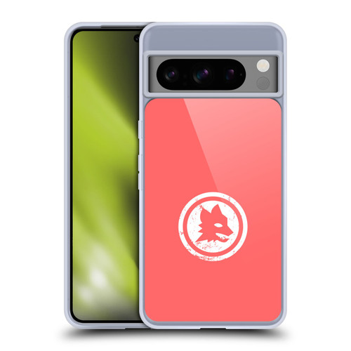 AS Roma Crest Graphics Pink Distressed Soft Gel Case for Google Pixel 8 Pro