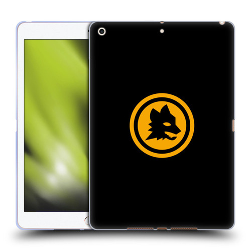 AS Roma Crest Graphics Black And Gold Soft Gel Case for Apple iPad 10.2 2019/2020/2021