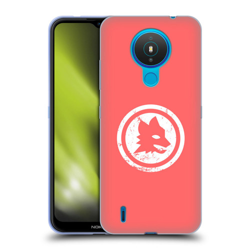 AS Roma Crest Graphics Pink Distressed Soft Gel Case for Nokia 1.4