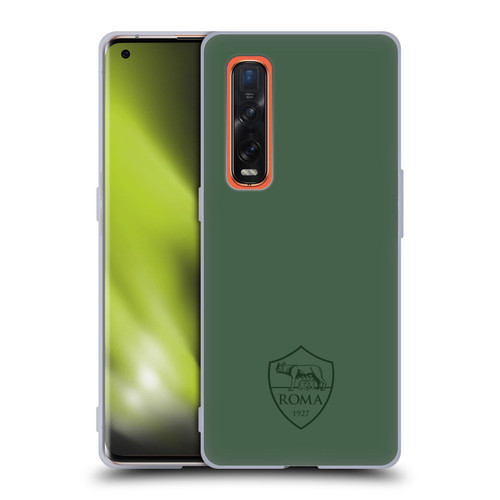 AS Roma Crest Graphics Full Colour Green Soft Gel Case for OPPO Find X2 Pro 5G