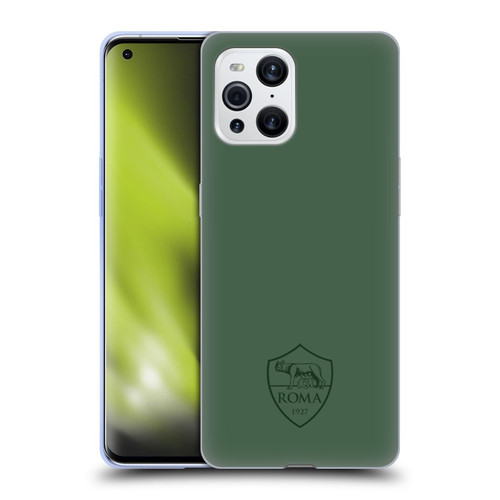 AS Roma Crest Graphics Full Colour Green Soft Gel Case for OPPO Find X3 / Pro