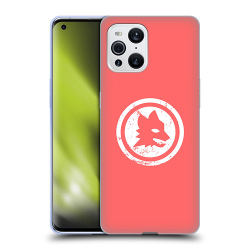 AS Roma Crest Graphics Pink Distressed Soft Gel Case for OPPO Find X3 / Pro