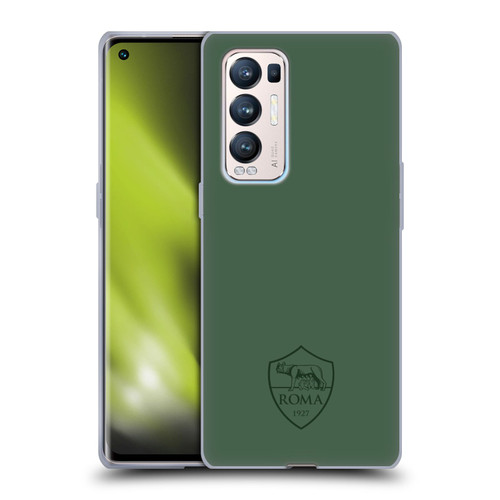 AS Roma Crest Graphics Full Colour Green Soft Gel Case for OPPO Find X3 Neo / Reno5 Pro+ 5G
