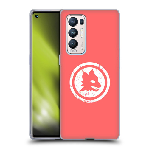 AS Roma Crest Graphics Pink Distressed Soft Gel Case for OPPO Find X3 Neo / Reno5 Pro+ 5G