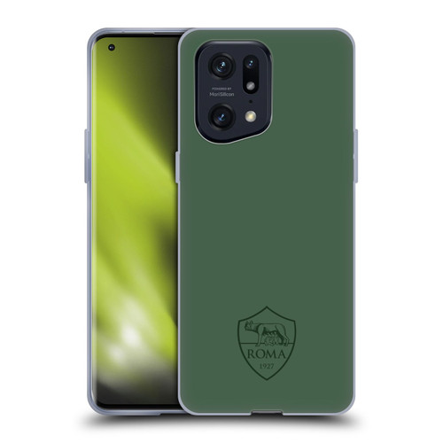 AS Roma Crest Graphics Full Colour Green Soft Gel Case for OPPO Find X5 Pro