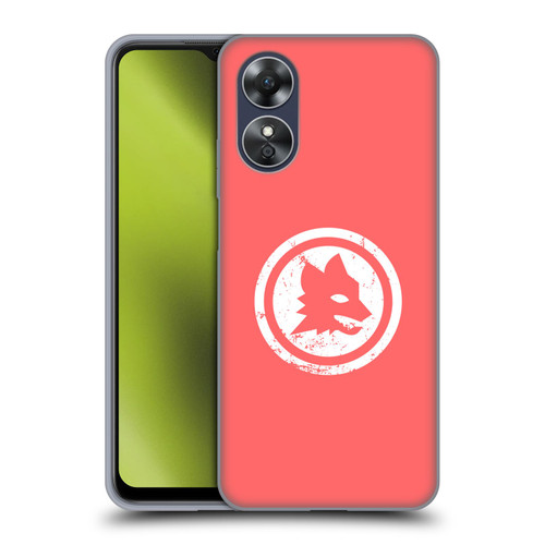 AS Roma Crest Graphics Pink Distressed Soft Gel Case for OPPO A17
