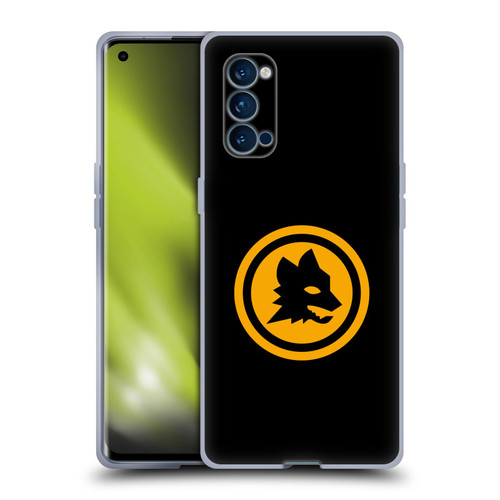 AS Roma Crest Graphics Black And Gold Soft Gel Case for OPPO Reno 4 Pro 5G