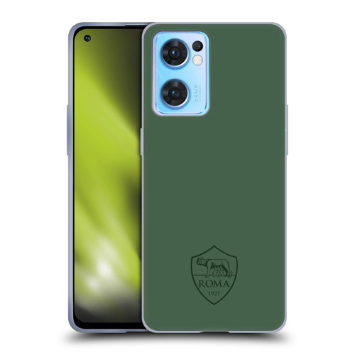 AS Roma Crest Graphics Full Colour Green Soft Gel Case for OPPO Reno7 5G / Find X5 Lite