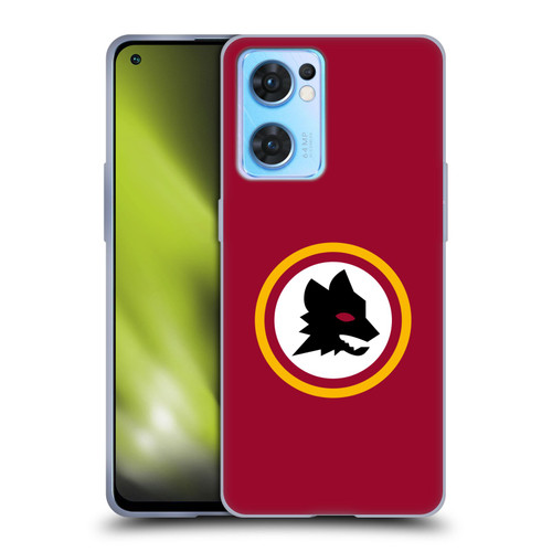AS Roma Crest Graphics Wolf Circle Soft Gel Case for OPPO Reno7 5G / Find X5 Lite